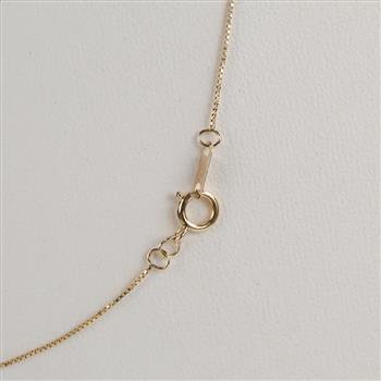 10kt Gold Box Link Necklace