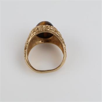 10kt Gold Brown Stone Ring