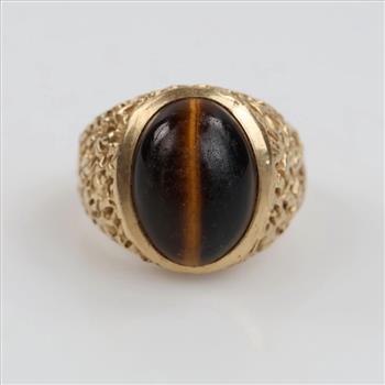 10kt Gold Brown Stone Ring