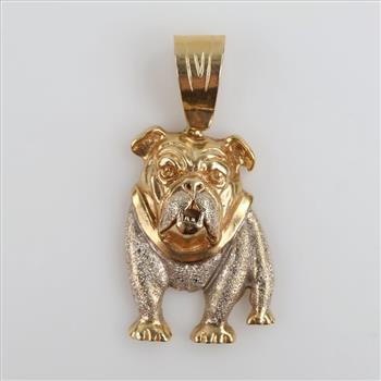 10kt Gold BullDog Pendant