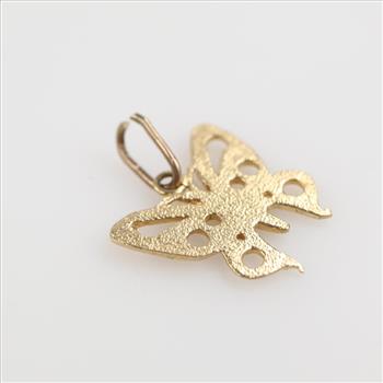 10kt Gold Butterfly Pendant