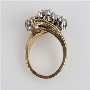 10kt Gold Bypass Diamond Ring