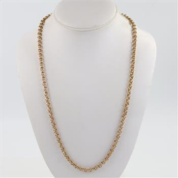 10kt Gold Cable Link Necklace