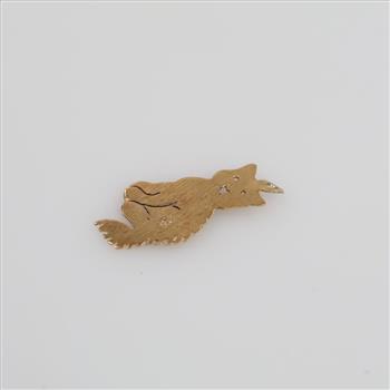 10kt Gold Cat Pendant
