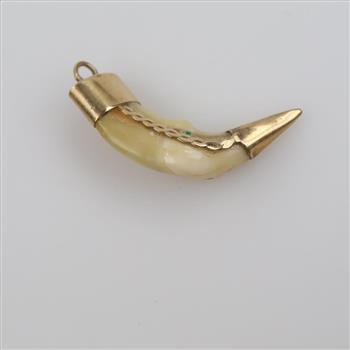 10kt Gold Claw Pendant