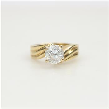 10kt Gold Clear Spinel Ring