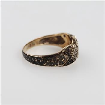 10kt Gold Clear Stone Accent Ring