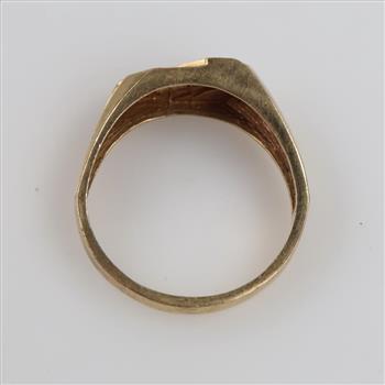 10kt Gold Clear Stone Accent Ring