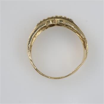 10kt Gold Clear Stone Band