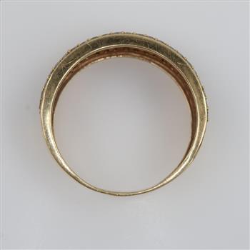 10kt Gold Clear Stone Band