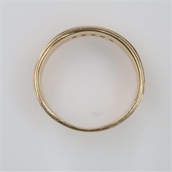 10kt Gold Clear Stone Band