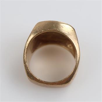 10kt Gold Clear Stone Class Ring