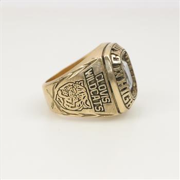 10kt Gold Clear Stone Class Ring