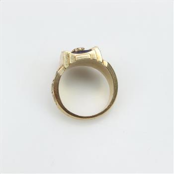 10kt Gold Clear Stone Class Ring