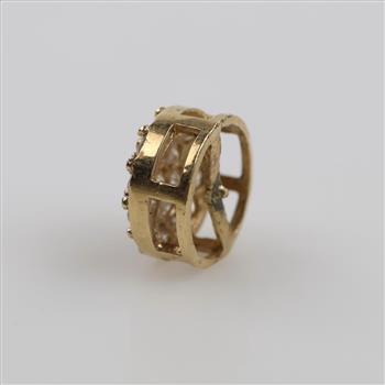 10kt Gold Clear Stone Earring
