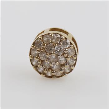 10kt Gold Clear Stone Earring