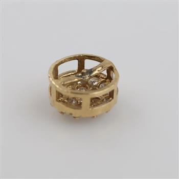 10kt Gold Clear Stone Earring