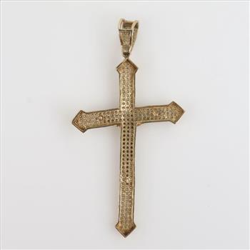 10kt Gold Clear Stone Pendant
