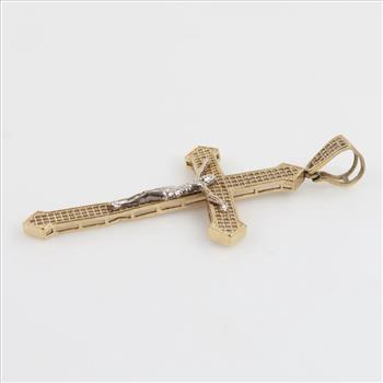 10kt Gold Clear Stone Pendant
