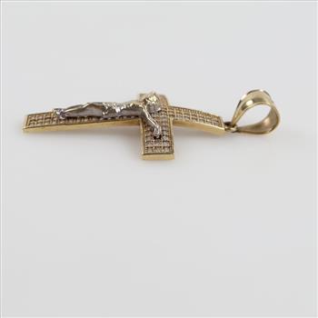 10kt Gold Clear Stone Pendant