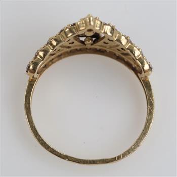10kt Gold Clear Stone Quinceanera Ring