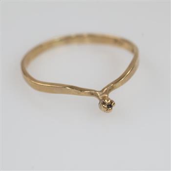 10kt Gold Clear Stone Ring