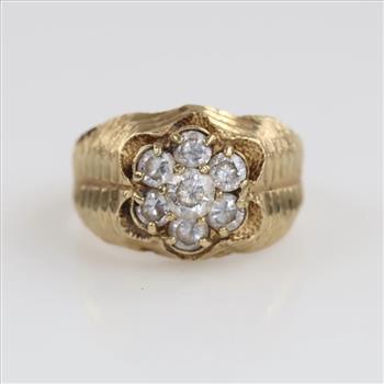 10kt Gold Clear Stone Ring