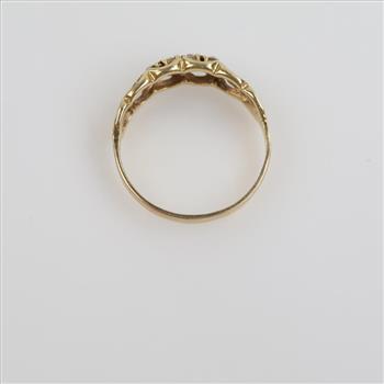 10kt Gold Clear Stone Ring