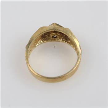 10kt Gold Clear Stone Ring