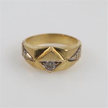 10kt Gold Clear Stone Ring