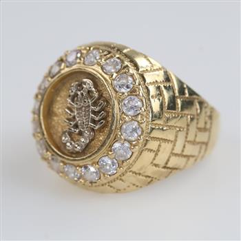 10kt Gold Clear Stone Ring