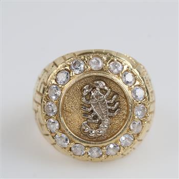 10kt Gold Clear Stone Ring