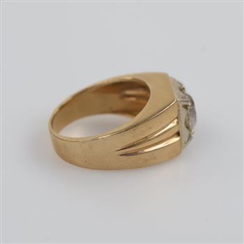 10kt Gold Clear Stone Ring