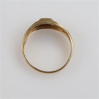 10kt Gold Clear Stone Ring