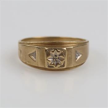 10kt Gold Clear Stone Ring