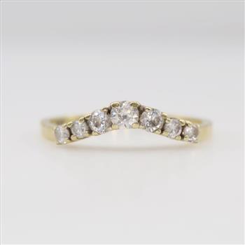 10kt Gold Clear Stone Ring