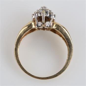 10kt Gold Clear Stone Ring