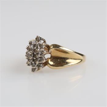 10kt Gold Clear Stone Ring