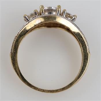 10kt Gold Clear Stone Ring