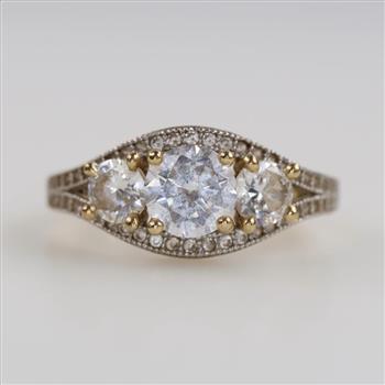10kt Gold Clear Stone Ring