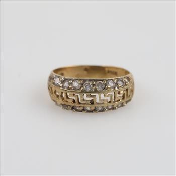10kt Gold Clear Stone Ring