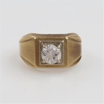 10kt Gold Clear Stone Ring