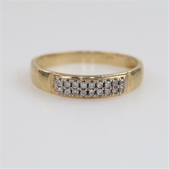 10kt Gold Clear Stone Ring