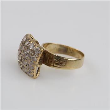 10kt Gold Clear Stone Ring