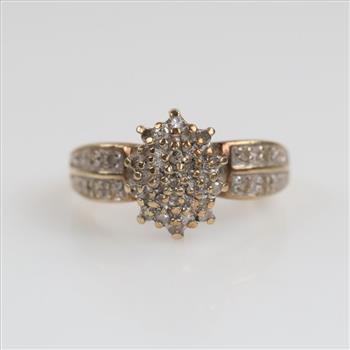 10kt Gold Clear Stone Ring