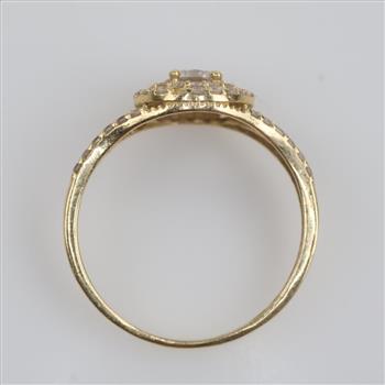 10kt Gold Clear Stone Ring