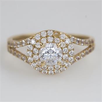 10kt Gold Clear Stone Ring