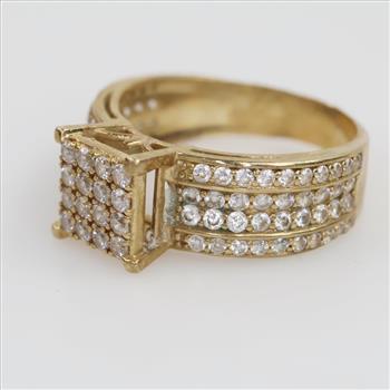 10kt Gold Clear Stone Ring