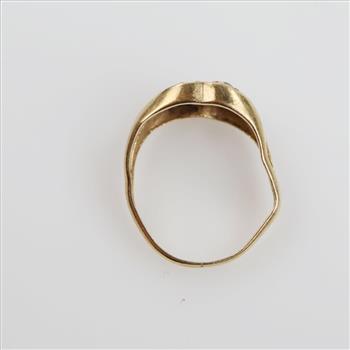 10kt Gold Clear Stone Ring