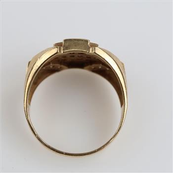 10kt Gold Clear Stone Ring